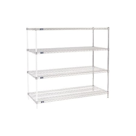 Global Equipment Nexel    Chrome Wire Shelving Add-On - 72"W x 24"D x 54"H A24725C